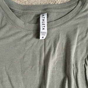 Athleta sage green asymmetrical tank top